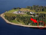 The cottage is indicated in the red circle